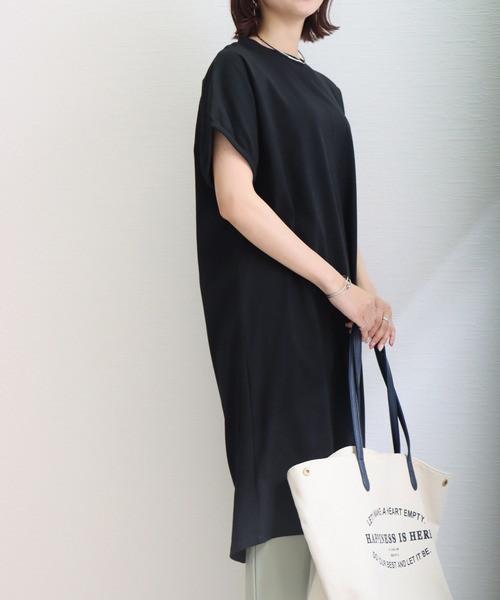 libelle more(リベル モア)の「《接触冷感》USAコットン 切替ワンピース(ワンピース・レディース・パープル/ブラック/ベージュ/ラベンダー/ライトカーキ・M/L)」の10枚目の写真