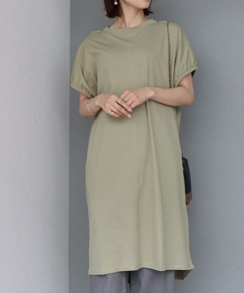libelle more(リベル モア)の「《接触冷感》USAコットン 切替ワンピース(ワンピース・レディース・パープル/ブラック/ベージュ/ラベンダー/ライトカーキ・M/L)」の15枚目の写真