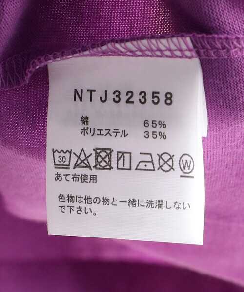 FREAK'S STORE（フリークスストア）の「限定展開 THE NORTH FACE/ノースフェイス KIDS S/S S-SQU LOGO T-Shirt / キッズ スモールスクエア ロゴ Tシャツ / クルーネック / NTJ32358（Tシャツ/カットソー・キッズ・パープル/ホワイト/ブラック・120/150/140/130）」の9枚目の写真