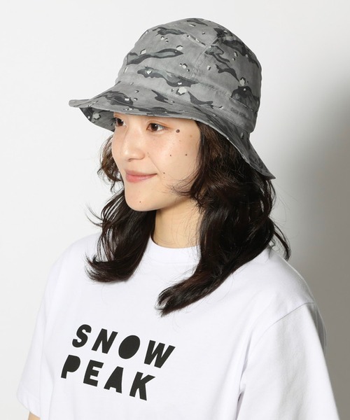 Snow Peak（スノーピーク）の「Printed Breathable Quick Dry Hat クイックドライ（ハット・メンズ・グレー/カーキ・1/2）」の2枚目の写真