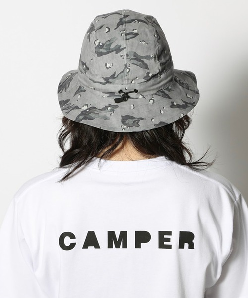 Snow Peak（スノーピーク）の「Printed Breathable Quick Dry Hat クイックドライ（ハット・メンズ・グレー/カーキ・1/2）」の8枚目の写真