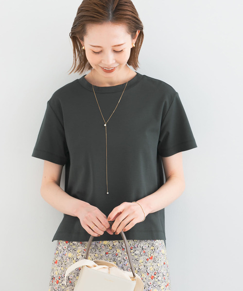 URBAN RESEARCH ROSSO WOMEN(アーバンリサーチ ロッソ)の「サイドスリットショートTシャツ(Tシャツ/カットソー・レディース・オフホワイト/ピンク/グリーン系その他・FREE)」の2枚目の写真