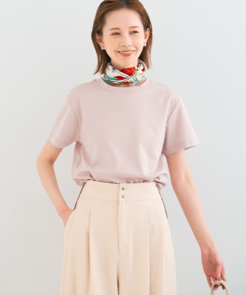 URBAN RESEARCH ROSSO WOMEN(アーバンリサーチ ロッソ)の「サイドスリットショートTシャツ(Tシャツ/カットソー・レディース・オフホワイト/ピンク/グリーン系その他・FREE)」の18枚目の写真