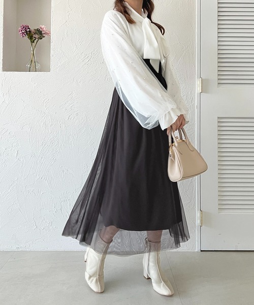 セール】バックレースアップチュールスカート【ZOZOTOWN限定アイテム  