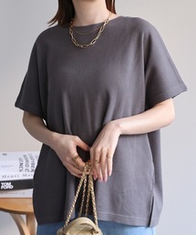 【USAコットン】ビッグシルエット 半袖ワッフルTシャツ