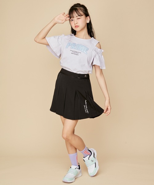 JENNI love(ジェニィラブ)の「2wayそでフリル肩あきTシャツ(Tシャツ/カットソー・キッズ・オフホワイト/ピンク/ラベンダー・130cm/140cm/150cm/160cm)」の7枚目の写真