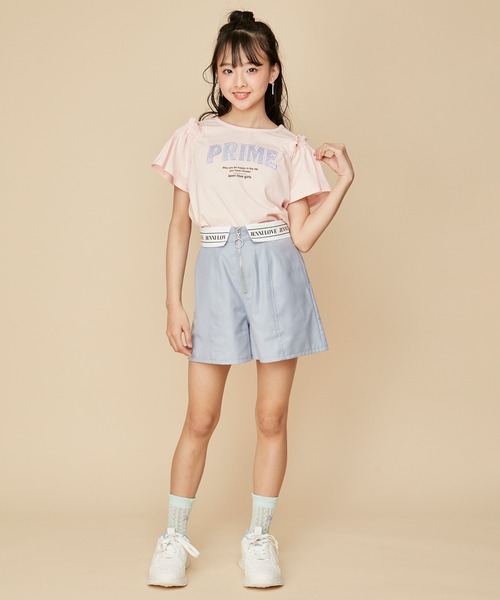 JENNI love(ジェニィラブ)の「2wayそでフリル肩あきTシャツ(Tシャツ/カットソー・キッズ・オフホワイト/ピンク/ラベンダー・130cm/140cm/150cm/160cm)」の10枚目の写真