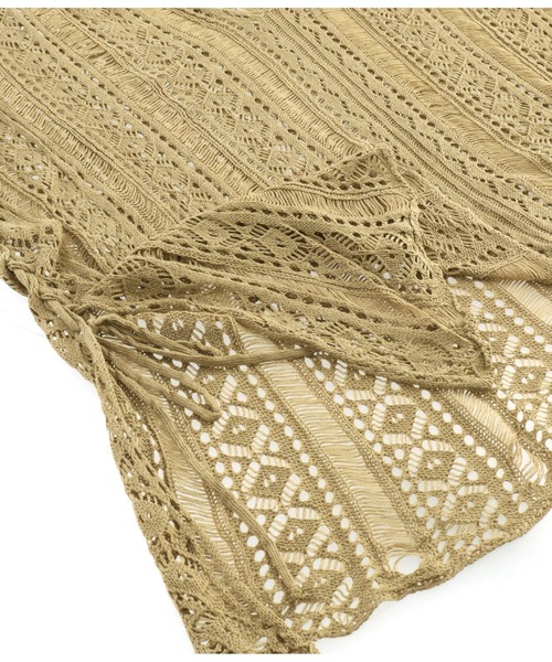 anap mimpi（アナップミンピ）の「クロシェ編み Vネック ポンチョ チュニック（Tシャツ/カットソー・レディース・オフホワイト/ベージュ・FREE）」の17枚目の写真