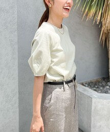 BASIC 5分袖プルオーバーカットソー