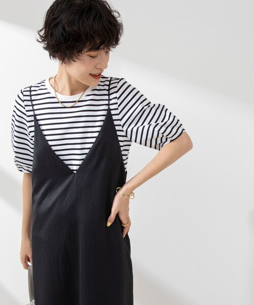 NOLLEY’S（ノーリーズ）の「BASIC 5分袖プルオーバーカットソー（Tシャツ/カットソー・レディース・ブラック/グリーン/ミント/ロイヤルブルー/オフホワイト/チャコールグレー/ブラック系その他/ピンク/ブラック系その他2・36/38）」の10枚目の写真