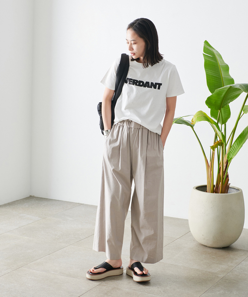 JOURNAL STANDARD(ジャーナルスタンダード)の「《追加2》ウォッシャブルコットンリネンVISワイドパンツ(その他パンツ・レディース・ライトグレー/サックスブルー/ダークブルー/ブラック・40/38/36/34)」の12枚目の写真