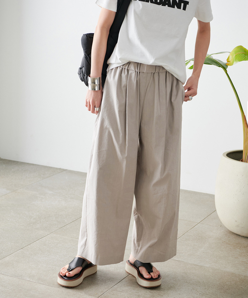 JOURNAL STANDARD(ジャーナルスタンダード)の「《追加2》ウォッシャブルコットンリネンVISワイドパンツ(その他パンツ・レディース・ライトグレー/サックスブルー/ダークブルー/ブラック・40/38/36/34)」の15枚目の写真