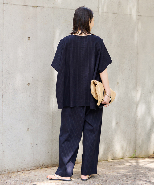 JOURNAL STANDARD(ジャーナルスタンダード)の「《追加2》ウォッシャブルコットンリネンVISワイドパンツ(その他パンツ・レディース・ライトグレー/サックスブルー/ダークブルー/ブラック・40/38/36/34)」の20枚目の写真