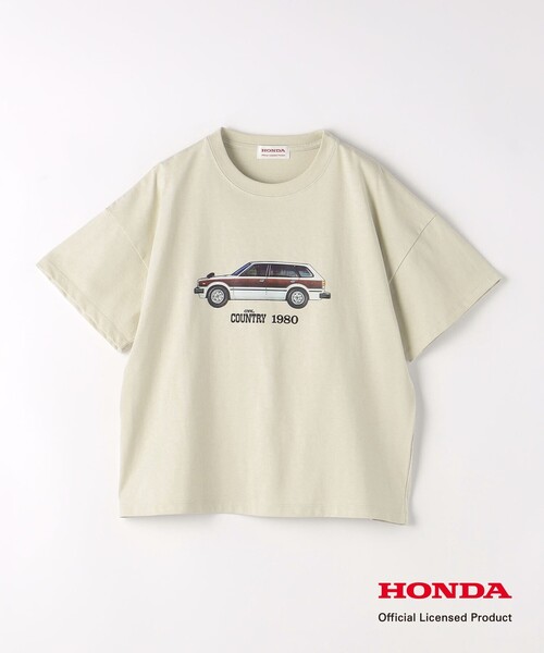green label relaxing(グリーンレーベルリラクシング)の「【別注】<URBAMENT>TJ Honda Tシャツ 140cm-150cm(Tシャツ/カットソー・キッズ・ベージュ/ホワイト/ダークブラウン・150cm/140cm)」の3枚目の写真