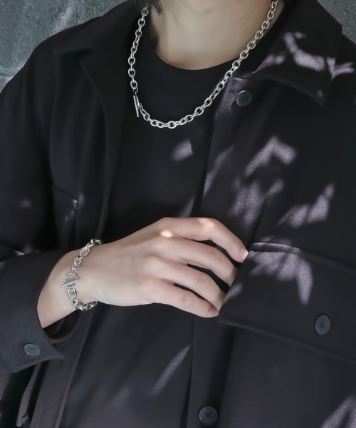 SBG(エスビー)の「SBG マンテルチェーンネックレス&ブレスレット2点セット(ネックレス・メンズ・シルバー・FREE)」の11枚目の写真