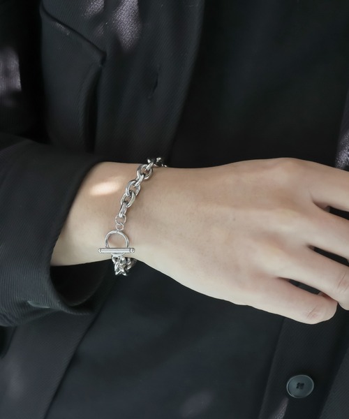 SBG(エスビー)の「SBG マンテルチェーンネックレス&ブレスレット2点セット(ネックレス・メンズ・シルバー・FREE)」の3枚目の写真