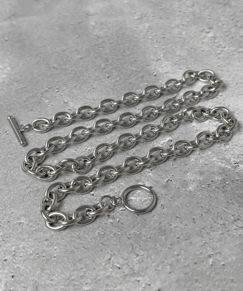 SBG(エスビー)の「SBG マンテルチェーンネックレス&ブレスレット2点セット(ネックレス・メンズ・シルバー・FREE)」の6枚目の写真