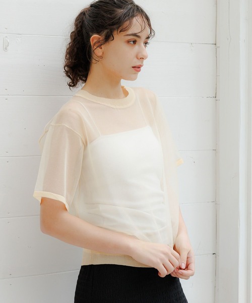 LAKOLE（ラコレ）の「ブラトップカップキャミ / 106664（キャミソール・レディース・ブラック/ライトベージュ/ブラウン系その他/オフホワイト・SMALL/MEDIUM）」の6枚目の写真