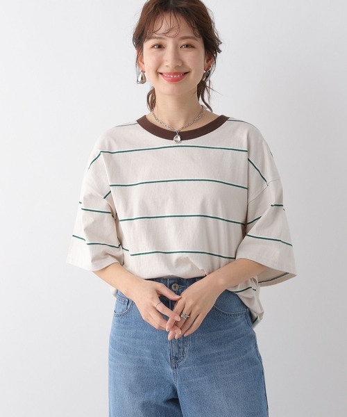 ジミレニアル　ボーダー長袖Tシャツ　ジミンパパ　新品未使用 セール】ボーダーBIG-T 113331（Tシャツ/カットソー）｜LEPSIM