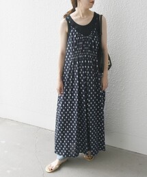 SHIPS any | SHIPS any:〈洗濯機可能〉グリッター プリント ギャザー キャミ ワンピース(ワンピース)