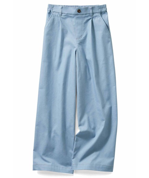 IEDIT（イディット）の「ＩＥＤＩＴ　接触冷感・ＵＶケア　きれい見えストレッチデニムライクセミワイドパンツ（デニムパンツ・レディース・ネイビー/ライトブルー・MEDIUM/LARGE/X-LARGE/XX-LARGE/XXX-LARGE/SMALL）」の9枚目の写真