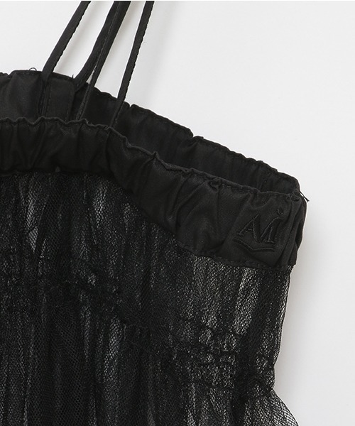 【セール】【AMI】2WAYチュールキャミインナーTシャツセット（アンサンブル）｜pom ponette junior（ポンポネットジュニア）