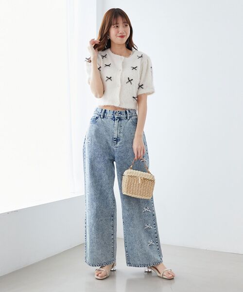 MAJESTIC LEGON（マジェスティックレゴン）の「ペーパーバニティーバッグ（ショルダーバッグ・レディース・アイボリー・FREE）」の2枚目の写真