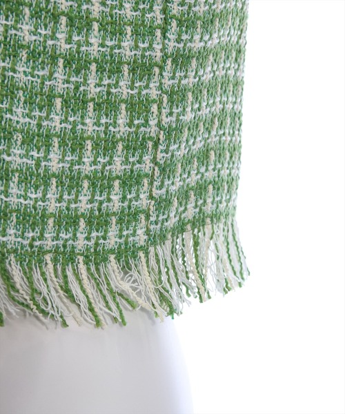 clear（クリア）の「サマーツイードベスト [着回し力抜群 大人 カジュアル レイヤード]≪再入荷≫（ベスト・レディース・グリーン/オフホワイト/ピンク/ライトブルー・F）」の11枚目の写真