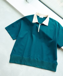 ADAM ET ROPE' | 【WEB限定】バイカラー スタンドネック プルオーバー  / ハーフジップ/ 2way / ユニセックス(Tシャツ/カットソー)