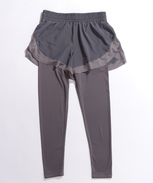 Lace Ladies（レースレディース）の「フェイクレイヤード ポケット付き ヨガ レギンス ボトム 水着 水陸両用（ラッシュガード・レディース・ブルー/グレー/パープル/ブラック・M/L/XL/XXL/S）」の14枚目の写真