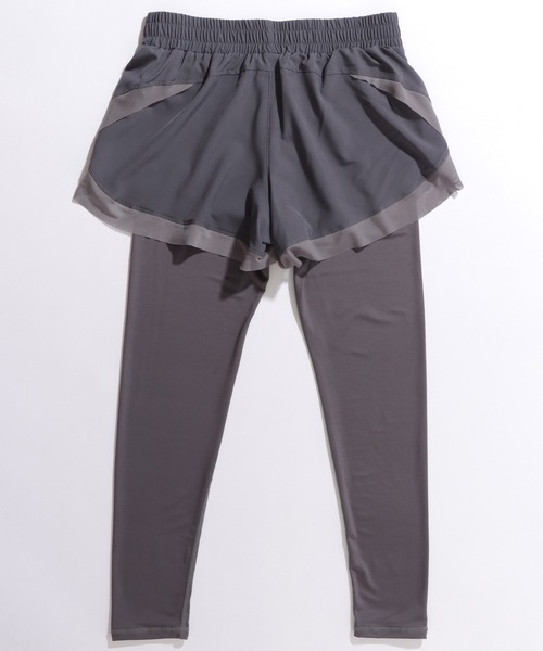 Lace Ladies（レースレディース）の「フェイクレイヤード ポケット付き ヨガ レギンス ボトム 水着 水陸両用（ラッシュガード・レディース・ブルー/グレー/パープル/ブラック・M/L/XL/XXL/S）」の15枚目の写真