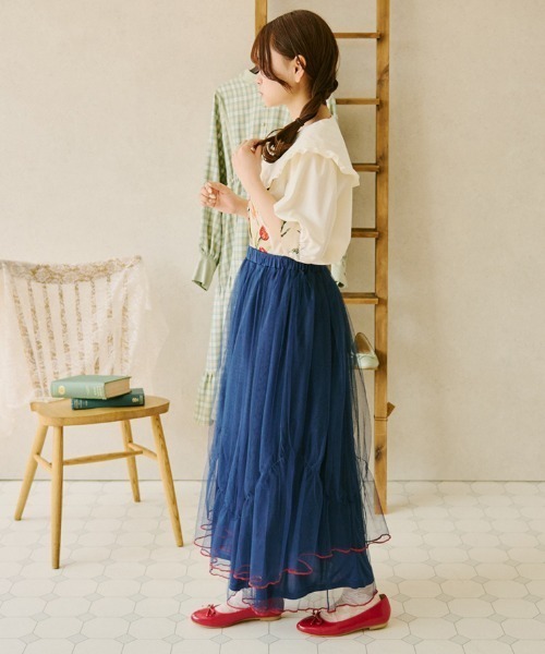 kutir（クティール）の「【クティールとレトロ】ビッグ襟ゴブランブラウス（シャツ/ブラウス・レディース・ブラック/ベージュ/オフホワイト/ブルー・FREE）」の15枚目の写真