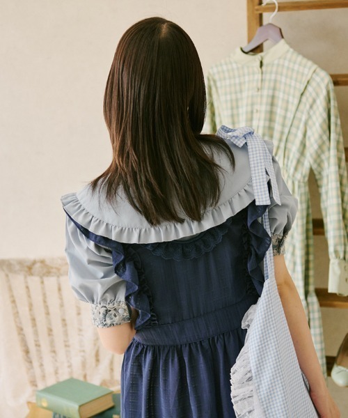 kutir（クティール）の「【クティールとレトロ】ビッグ襟ゴブランブラウス（シャツ/ブラウス・レディース・ブラック/ベージュ/オフホワイト/ブルー・FREE）」の19枚目の写真