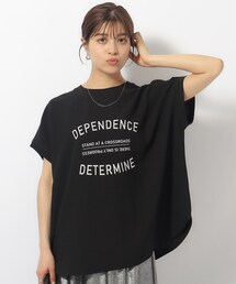 ◆しぼしぼ感がこなれ見え アソートロゴ ゆるドルマントップス
