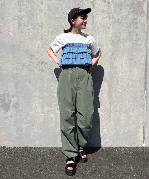 RODEO CROWNS WIDE BOWL（ロデオクラウンズワイドボウル）の「DENIM MULTI WAY FRILL ACCE（付け襟・レディース・ブルー/ライトブルー・FREE）」の8枚目の写真