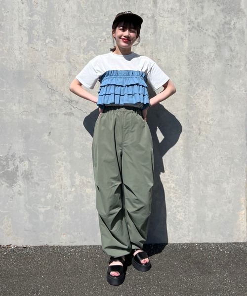 RODEO CROWNS WIDE BOWL（ロデオクラウンズワイドボウル）の「DENIM MULTI WAY FRILL ACCE（付け襟・レディース・ブルー/ライトブルー・FREE）」の7枚目の写真