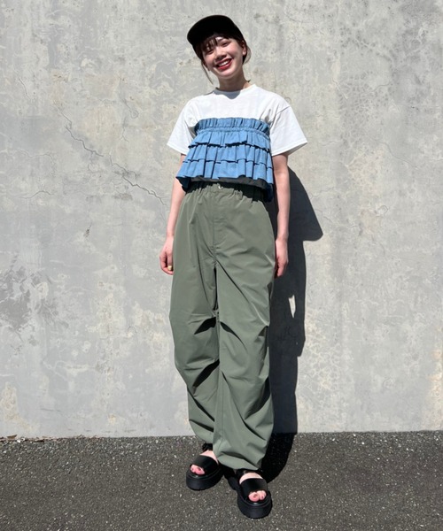 RODEO CROWNS WIDE BOWL（ロデオクラウンズワイドボウル）の「DENIM MULTI WAY FRILL ACCE（付け襟・レディース・ブルー/ライトブルー・FREE）」の6枚目の写真