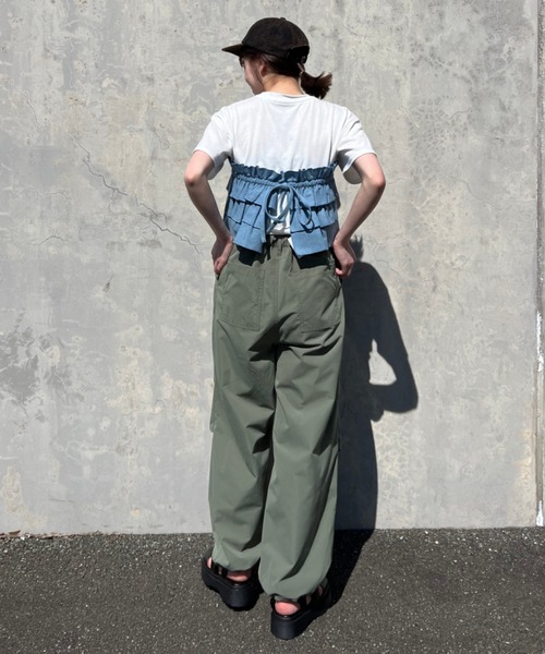 RODEO CROWNS WIDE BOWL（ロデオクラウンズワイドボウル）の「DENIM MULTI WAY FRILL ACCE（付け襟・レディース・ブルー/ライトブルー・FREE）」の3枚目の写真