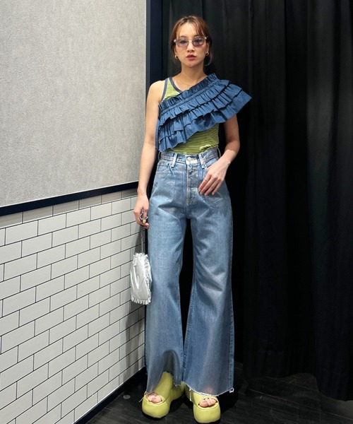 RODEO CROWNS WIDE BOWL（ロデオクラウンズワイドボウル）の「DENIM MULTI WAY FRILL ACCE（付け襟・レディース・ブルー/ライトブルー・FREE）」の14枚目の写真