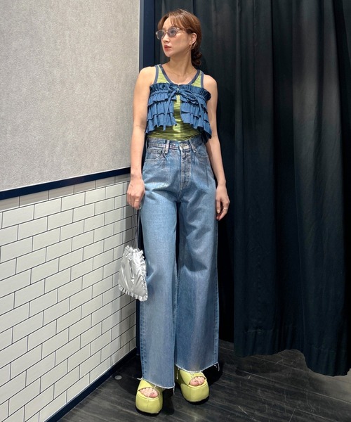 RODEO CROWNS WIDE BOWL（ロデオクラウンズワイドボウル）の「DENIM MULTI WAY FRILL ACCE（付け襟・レディース・ブルー/ライトブルー・FREE）」の16枚目の写真