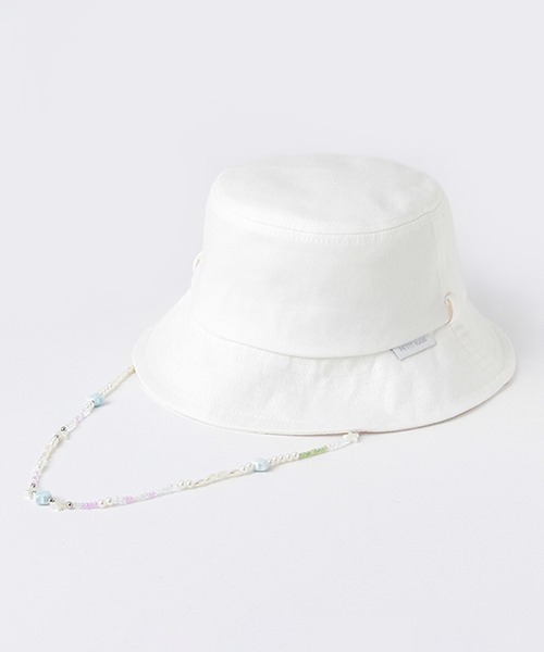 petit main（プティマイン）の「モチーフつきバケットハット（ハット・キッズ・ラベンダー/アイボリー/サックスブルー・50cm/52cm/54cm）」の2枚目の写真