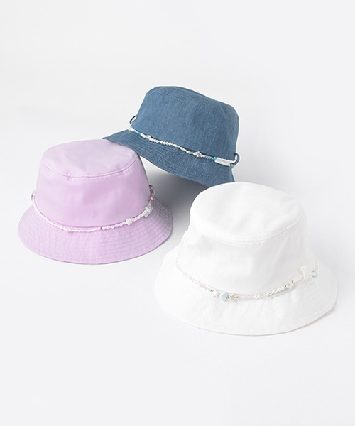 petit main（プティマイン）の「モチーフつきバケットハット（ハット・キッズ・ラベンダー/アイボリー/サックスブルー・50cm/52cm/54cm）」の4枚目の写真