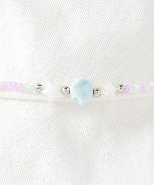 petit main（プティマイン）の「モチーフつきバケットハット（ハット・キッズ・ラベンダー/アイボリー/サックスブルー・50cm/52cm/54cm）」の7枚目の写真