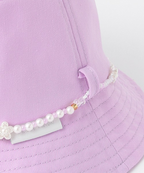 petit main（プティマイン）の「モチーフつきバケットハット（ハット・キッズ・ラベンダー/アイボリー/サックスブルー・50cm/52cm/54cm）」の11枚目の写真