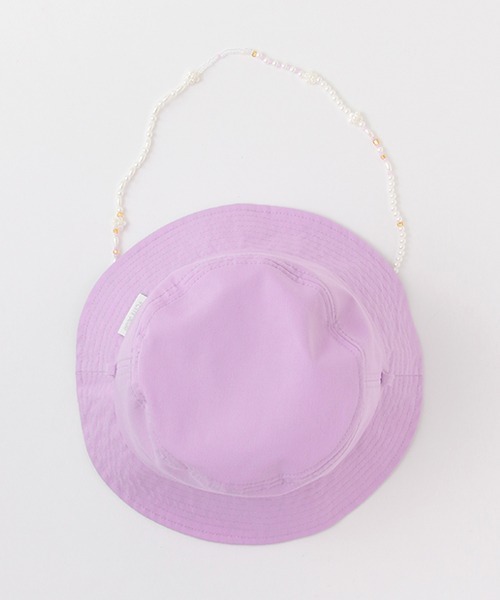 petit main（プティマイン）の「モチーフつきバケットハット（ハット・キッズ・ラベンダー/アイボリー/サックスブルー・50cm/52cm/54cm）」の13枚目の写真
