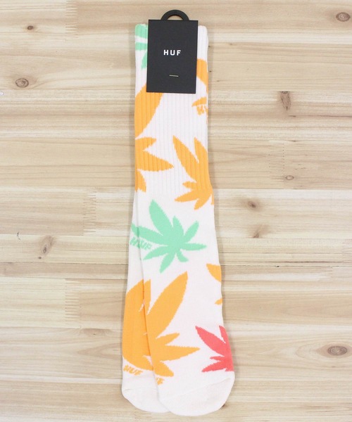 HUF(ハフ)の「アブストラクトプラントライフソックス 靴下 ABSTRACT PLANTLIFE SOCK(ソックス/靴下・メンズ・ナチュラル/ブルー・OS)」の1枚目の写真