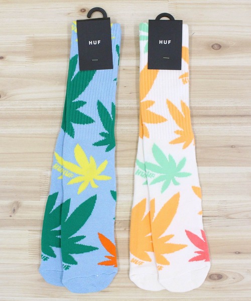 HUF(ハフ)の「アブストラクトプラントライフソックス 靴下 ABSTRACT PLANTLIFE SOCK(ソックス/靴下・メンズ・ナチュラル/ブルー・OS)」の3枚目の写真