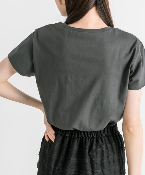 OLIVE des OLIVE（オリーブデオリーブ）の「リボンTシャツ　1041060740（Tシャツ/カットソー・レディース・ブラック/オフホワイト・FREE）」の11枚目の写真