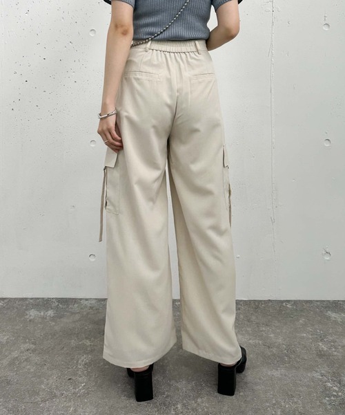 archives（アルシーヴ）の「カーゴワイドパンツ（カーゴパンツ・レディース・アイボリー/ブラック/グレー・MEDIUM）」の7枚目の写真