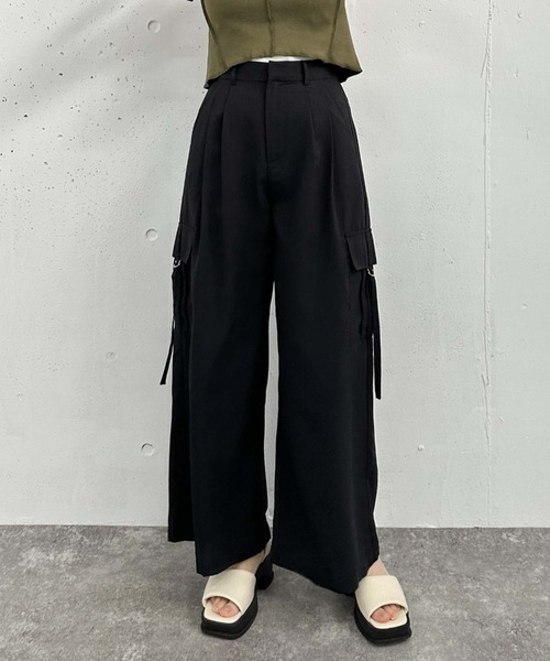 archives（アルシーヴ）の「カーゴワイドパンツ（カーゴパンツ・レディース・アイボリー/ブラック/グレー・MEDIUM）」の19枚目の写真